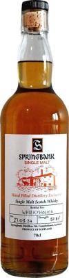 Springbank Hand Filled Distillery Exclusive Whiskyholics 57.8% 700ml