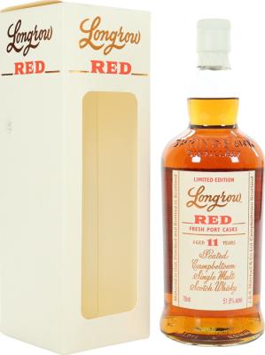 Longrow Red Peated Campbeltown Single Malt Scotch Whisky Fresh Port Casks 11yo 51.8% 750ml