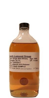 Littlemill 1990 Duty Paid Sample 52.7% 500ml