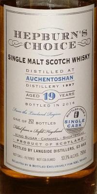 Auchentoshan 1997 LsD Hepburn's Choice Refill Hogshead K&L Wine Merchants Exclusive 53.3% 750ml