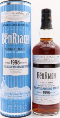 BenRiach 1998 Single Cask Bottling Batch 10 Pedro Ximenez Sherry Finish #7633 56.1% 700ml