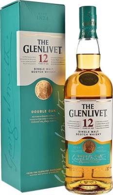 Glenlivet 12yo Double Oak European Oak & American Oak 40% 1000ml