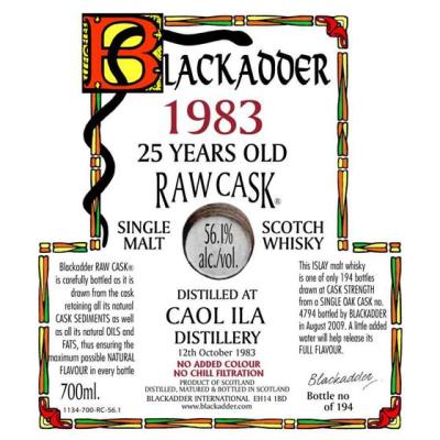 Caol Ila 1983 BA Raw Cask Oak Cask 4794 56.1% 700ml