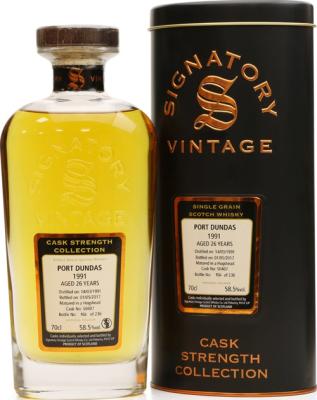 Port Dundas 1991 SV Cask Strength Collection #50407 58.5% 700ml