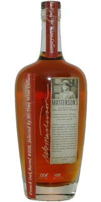 Masterson's 10yo Straight Rye Whisky French Oak Medium Toasted Hi Times Wine Cellars 45% 750ml
