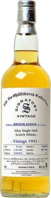 Bruichladdich 1992 SV The Un-Chillfiltered Collection 22yo 3085 + 3086 46% 700ml