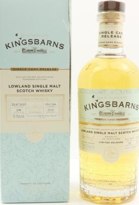 Kingsbarns 2015 Single Cask Release American Oak Bourbon Barrel #1510288 62.5% 700ml