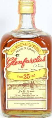 Glenfarclas 25yo Frattina Import Ghirano Italy 43% 750ml