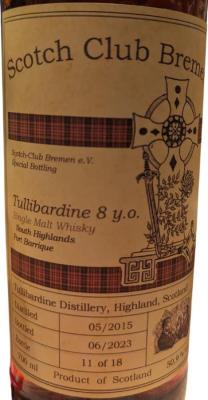 Tullibardine 2015 UD Port Barrique Scotcch-Club Bremen e.V 50.9% 700ml