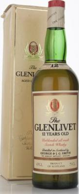 Glenlivet 12yo Unblended all malt 43% 750ml