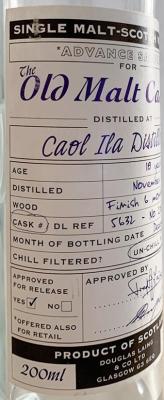 Caol Ila 1984 DL Advance Sample for the Old Malt Cask Sherry Cask Finish DL 5632 50% 200ml