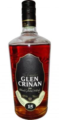 Glen Crinan 15yo Blended Scotch Whisky Oak Casks 40% 700ml