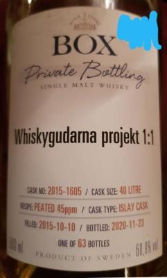 Box 2015 HCD Private Bottling Islay Cask 40 litres Private bottling 60.9% 500ml