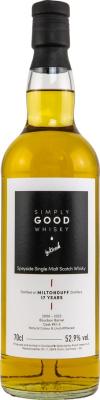 Miltonduff 2006 KI Simply Good Whisky Bourbon Barrel 52.9% 700ml