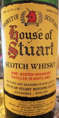 House of Stuart Scotch Whisky Luigi Bosca & Figli Canelli At Italy 43% 750ml