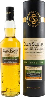 Glen Scotia 2012 Limited Edition 1st Fill Bourbon Barrel #715 Exclusively bottled for Kirsch Import 56.8% 700ml