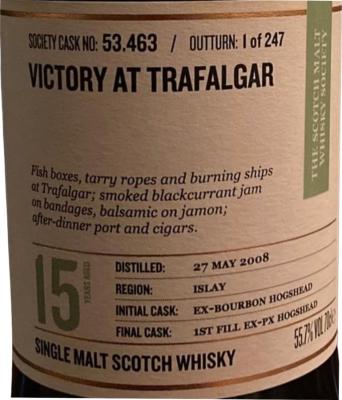 Caol Ila 2008 SMWS 53.463 Victory at trafalgar 55.7% 700ml