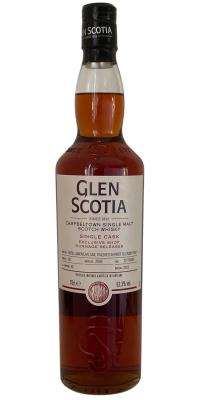 Glen Scotia 2002 Single Cask Exclusive Shop Dunnage Releases Refill American Oak 1st Fill Ruby Port Finish 53.3% 700ml