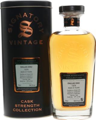 Dallas Dhu 1979 SV Cask Strength Collection Refill Butt #1385 58.5% 700ml