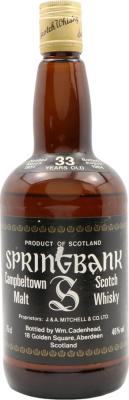 Springbank 1951 CA Dumpy Bottle 33yo 46% 750ml