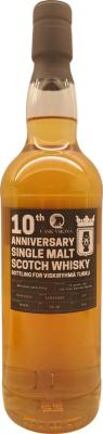 Benrinnes 2013 1st Fill Bourbon Barrel 10th anniversary bottling for Viskiryhma Turku 55.1% 700ml