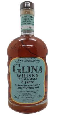 Glina Whisky 8yo Ex-Bordeaux Fass Chateau Ex-Bordeaux Clos Fontaine 2012 43% 700ml