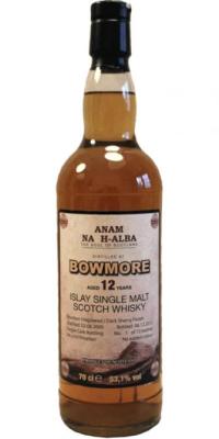 Bowmore 2000 ANHA The Soul of Scotland Bourbon Dark Sherry Finish 53.1% 700ml