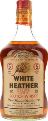 White Heather 5yo De-Luxe Blended Scotch Whisky 43.4% 2000ml