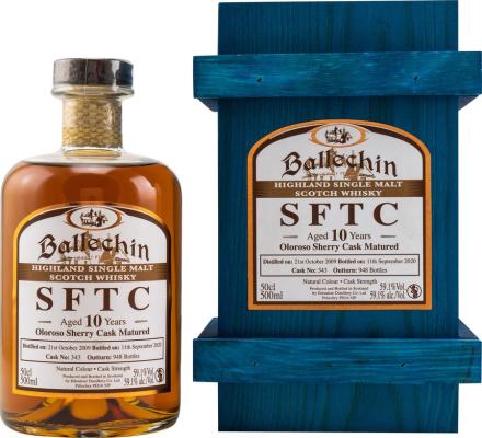 Ballechin 2009 SFTC Oloroso Sherry Cask Matured #343 59.1% 500ml