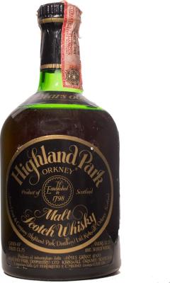 Highland Park 19yo Green Dumpy Bottle Ferraretto Import Milano 43% 750ml