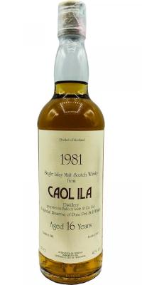 Caol Ila 1981 Bulloch Lade & Co Pure Malt Scotch Whisky 40% 700ml