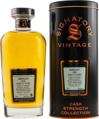 Mortlach 2008 SV Cask Strength Collection Bourbon Barrels 800076 + 800090 56.9% 700ml