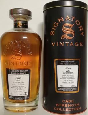 Ledaig 2007 SV Cask Strength Collection Refill Sherry Butt #700555 59.8% 700ml