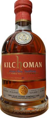 Kilchoman 2015 100% Islay Pedro Ximenez Cask Pedro Ximenez 327 2015 Sobeys Liquor Canada Exclusive 58.2% 700ml