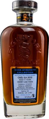Caol Ila 2010 SV Cask Strength Collection Refill Hogshead Fresh Sherry Butt Finish 57% 700ml