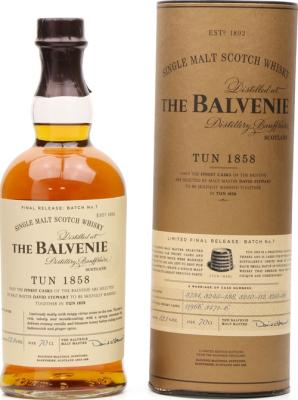 Balvenie Tun 1858 Batch #7 see Note 52.1% 700ml