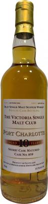 Port Charlotte 2003 Private Cask Bottling Sherry Casks 859 The Victoria Single Malt Club 61.5% 700ml