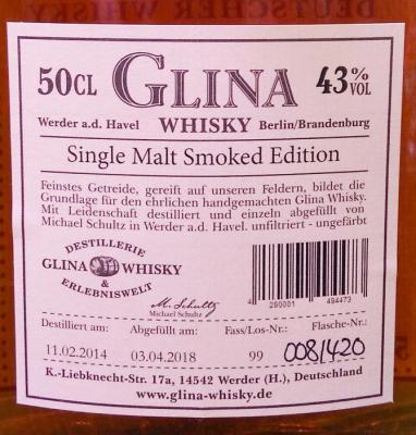Glina Whisky 2014 #99 43% 500ml
