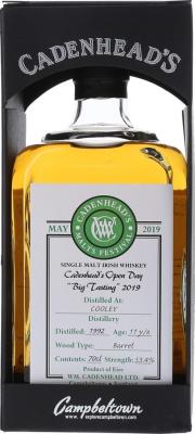 Cooley 1992 CA Malts Festival Barrel Cadenhead's Open Day Big Tasting 2019 53.4% 700ml