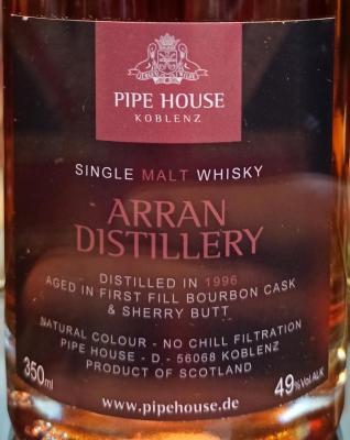 Arran 1996 PH Limited Edition Fresh Bourbon Cask & Sherry Butt 49% 350ml