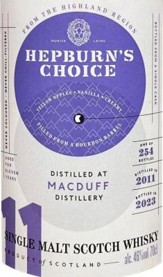 Macduff 2011 HL Hepburn's Choice 46% 700ml