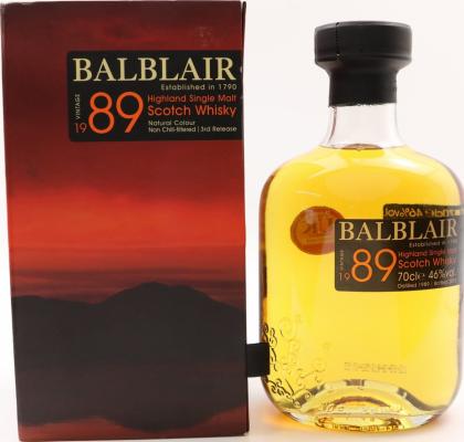 Balblair 1989 3rd Release Bourbon Barrels 46% 700ml