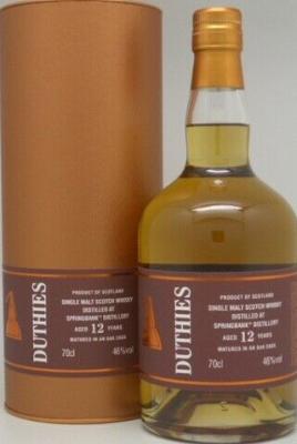 Springbank 12yo CA Duthies 46% 700ml