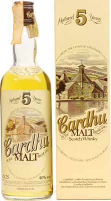 Cardhu 5yo Pure Malt by John Walker & Sons Ltd 40% 750ml