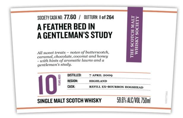 Glen Ord 2009 SMWS 77.60 Refill Ex-Bourbon Hogshead 59.6% 750ml