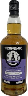 Springbank Barley to Bottle Tour 2023 FF Bourbon RF Sherry 9% FF Sherry Marcin Lason 56% 700ml