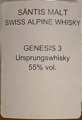 Santis Malt Edition Genesis No. 3 Ursprungswhisky 55% 700ml