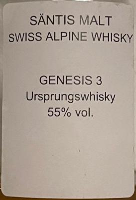 Santis Malt Edition Genesis No. 3 Ursprungswhisky 55% 700ml