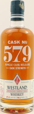 Westland Cask No. 579 Single Cask Release 579 54.2% 750ml