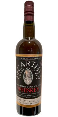 McCarthy's Oregon 3yo Single Barrel Cask Strength Westmoreland Liquor 56.2% 750ml